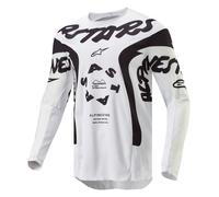 Maglia da motocross Alpinestars Racer Hana bianco-nera L