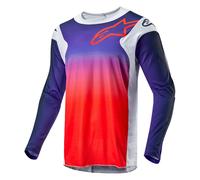 Maglia da motocross Alpinestars Racer Hoen grigio-blu-arancione L