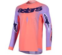 Maglia da motocross Alpinestars Supertech Scenz arancione-corallo-viola M