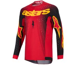 Maglia da motocross Alpinestars Supertech Scenz rosso-nero-giallo L