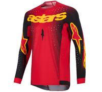 Maglia da motocross Alpinestars Supertech Scenz rosso-nero-giallo M