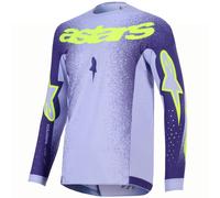 Maglia da motocross Alpinestars Supertech Scenz viola-giallo fluo M