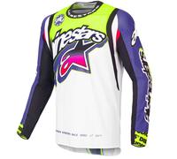 Maglia da motocross Alpinestars Supertech SX edizione limitata Dirt Studios bianco-viola-rosa-giallo fluo M