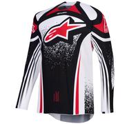 Maglia da motocross Alpinestars Techstar Nomur nera-bianca-rossa M