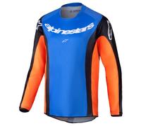 Maglia da motocross da bambino Alpinestars Racer Melt arancione e blu S