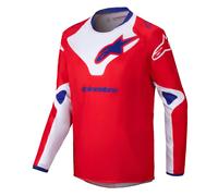Maglia da motocross da bambino Alpinestars Racer Veil rosso e bianco S