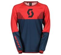 Maglia da motocross da bambino Scott EVO TRACK blu-rosso neon L