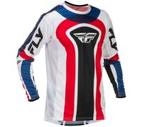 Maglia da motocross FLY Racing Lite USA rossa-bianca-blu S