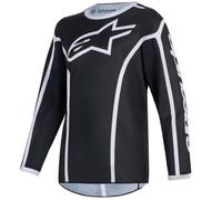 Maglia da motocross per bambini Alpinestars Fluid Apex nera-grigia XL