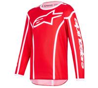 Maglia da motocross per bambini Alpinestars Fluid Apex rosso-bianco S