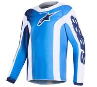 Maglia da motocross per bambini Alpinestars Fluid Portl blu-bianca XL