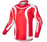 Maglia da motocross per bambini Alpinestars Racer Lurv rosso-bianca L