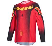 Maglia da motocross per bambini Alpinestars Supertech Scenz rossa-nera-gialla S