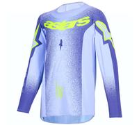 Maglia da motocross per bambini Alpinestars Supertech Scenz Viola-Giallo Fluo M