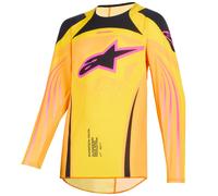 Maglia da motocross per bambini Alpinestars Techstar Nomur Arancione-Giallo-Rosa XL