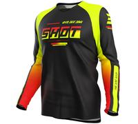Maglia da motocross per bambini Shot Draw Block Fluo Yellow 4/5