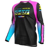 Maglia da motocross per bambini Shot Draw Block rosa 12/13