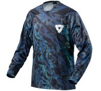 Maglia da motocross Revit Emulsion blu-nero XL