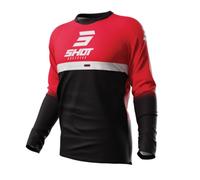 Maglia da motocross Shot Devo Reflex nero-rosso Saldi M