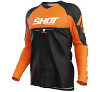 Maglia da motocross Shot Draw Private arancione XS