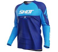 Maglia da motocross Shot Draw Private blu 3XL