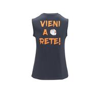 Maglia da Padel Senza Maniche Vieni a Rete (Donna) (IT, Testo, XL, Regular, Regular, Nero)