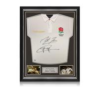 Maglia da rugby autografata da Jonny Wilkinson e Martin Johnson Telaio superiore