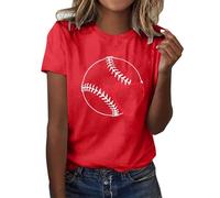 Maglia da rugby da donna girocollo maniche corte maglione con tacco gonna, Colore: rosso, S