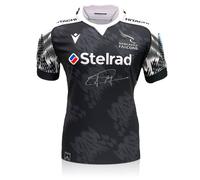 Maglia da rugby dei Newcastle Falcons autografata da Jonny Wilkinson