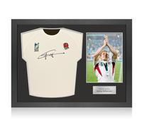 Maglia da rugby dell'Inghilterra 03 autografata da Jonny Wilkinson. Cornice Icon