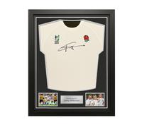 Maglia da rugby dell'Inghilterra 03 autografata da Jonny Wilkinson. Incorniciata