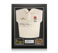 Maglia da rugby dell'Inghilterra autografata da Jason Robinson. Incorniciato