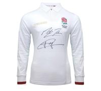 Maglia da rugby dell'Inghilterra autografata da Jonny Wilkinson e Martin Johnson