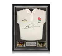 Maglia da rugby dell'Inghilterra autografata da Jonny Wilkinson Telaio superiore