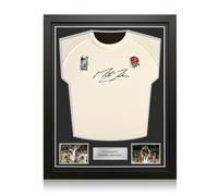 Maglia da rugby dell'Inghilterra firmata da Martin Johnson: 2003. Incorniciata
