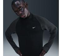 Maglia da running Nike Dri-FIT con zip a metà lunghezza e design rifrangente - Uomo - Nero XL