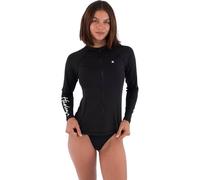 Hurley Wleu00003 Long Sleeve Full Zip Rash Guard Nero L Donna