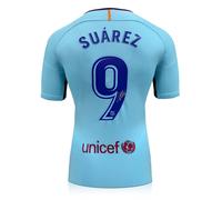 Maglia da trasferta del Barcellona autografata da Luis Suarez: stampa originale
