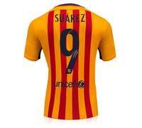 Maglia da trasferta del Barcellona del 2016 autografata da Luis Suarez