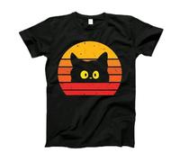 Maglia da Uomo Leggero Sports Top Vintage Cats Black,Classic Witchy Cat Graphic Design Casuale Tee T-Shirt per Palestra Rapida Traspirante Running S