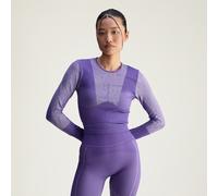 MAGLIA da yoga adidas By Stella McCartney Seamless Long Sleeve Alpine Violet-Smc / Clear Onix XL