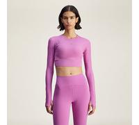 Maglia da yoga adidas by Stella McCartney TrueStrength Cropped Long Sleeve Semi Pulse Lilac XS