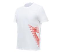 T-shirt Cotone Dainese BIG LOGO WHITE/FLUO-RED