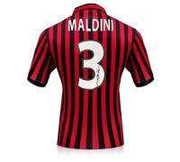 Maglia del Centenario del Milan autografata da Paolo Maldini