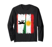 Maglia del Kurdistan di Berlino con Mezza Bandiera della Capitale Tedesca Maglia a Manica