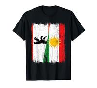Maglia del Kurdistan di Berlino con Mezza Bandiera della Capitale Tedesca Maglietta