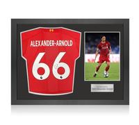 Maglia del Liverpool 2019-20 autografata da Trent Alexander-Arnold. Cornice Icon