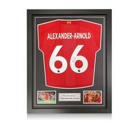 Maglia del Liverpool 2019-20 autografata da Trent Alexander-Arnold. Incorniciato