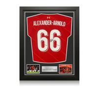 Maglia del Liverpool 2021-22 autografata da Trent Alexander-Arnold. Incorniciato