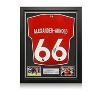 Maglia del Liverpool 2023-24 autografata da Trent Alexander-Arnold. Incorniciato